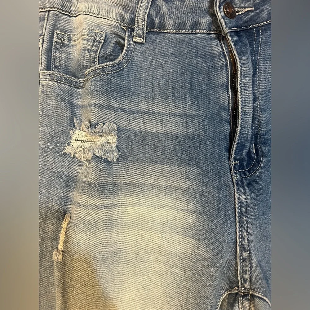 Distressed High Waist Flare Leg Women's Jeans Large 8/10